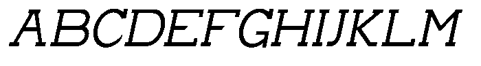 Zero Slab Semi Condensed Slanted Font