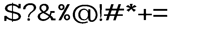 Zero Slab Semi Expanded Font OTHER CHARS