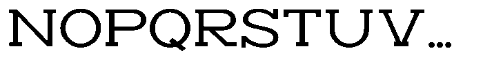 Zero Slab Semi Expanded Font UPPERCASE