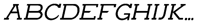 Zero Slab Slanted Font