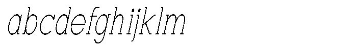 Zero Slab Thin Condensed Slanted FONT