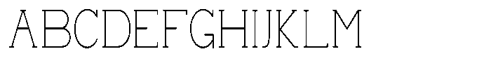Zero Slab Thin Condensed Font UPPERCASE