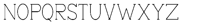 Zero Slab Thin Condensed Font UPPERCASE