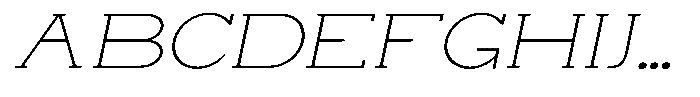 Zero Slab Thin Expanded Slanted Font UPPERCASE