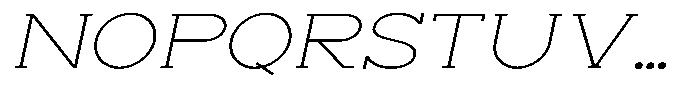 Zero Slab Thin Expanded Slanted Font UPPERCASE