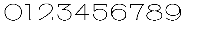 Zero Slab Thin Expanded Font OTHER CHARS