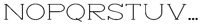 Zero Slab Thin Expanded Font UPPERCASE