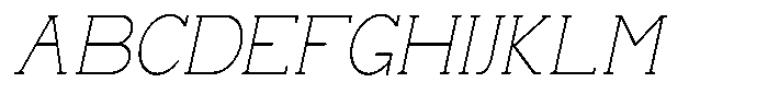 Zero Slab Thin Semi Condensed Slanted Font