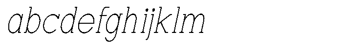 Zero Slab Thin Semi Condensed Slanted FONT