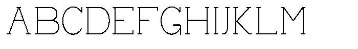 Zero Slab Thin Semi Condensed Font UPPERCASE