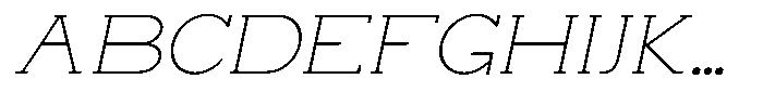 Zero Slab Thin Semi Expanded Slanted Font