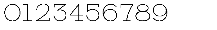 Zero Slab Thin Semi Expanded Font OTHER CHARS