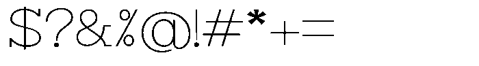 Zero Slab Thin Semi Expanded Font OTHER CHARS