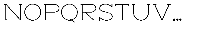 Zero Slab Thin Semi Expanded Font UPPERCASE
