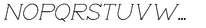 Zero Slab Thin Slanted Font UPPERCASE