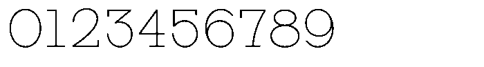 Zero Slab Thin Font OTHER CHARS