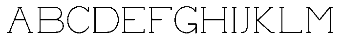 Zero Slab Thin Font UPPERCASE