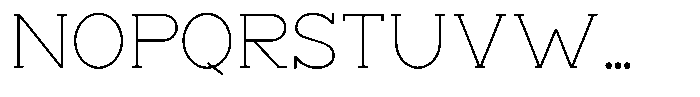Zero Slab Thin Font UPPERCASE