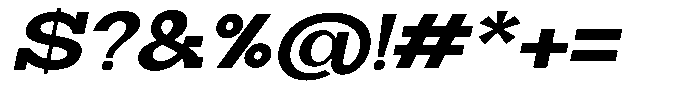 Zero Slab Zero Slab-Ext Bold Sem Exp Slant Font OTHER CHARS