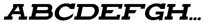 Zero Slab Zero Slab-Ext Bold Sem Exp Slant Font