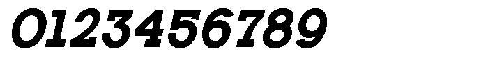 Zero Slab Zero Slab-Ext Bold Semi Condensed Slant Font OTHER CHARS