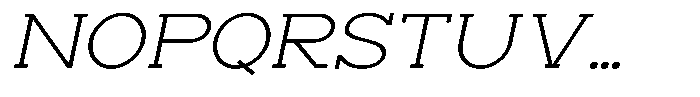 Zero Slab Zero Slab-Ext Light Sem Exp Slant Font UPPERCASE