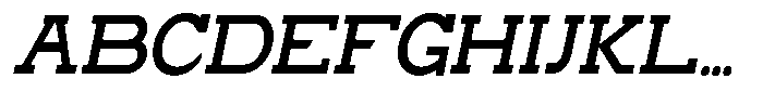 Zero Slab Zero Slab-Sem Bold Semi Condensed Slant Font