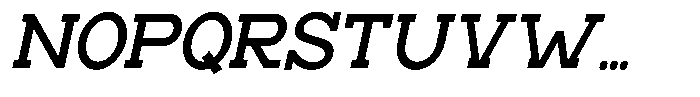 Zero Slab Zero Slab-Sem Bold Semi Condensed Slant Font UPPERCASE