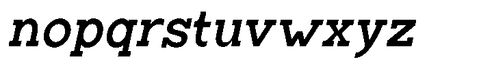 Zero Slab Zero Slab-Sem Bold Semi Condensed Slant Font LOWERCASE