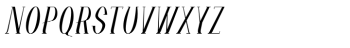 Zest Pro Book Condensed Italic Font UPPERCASE