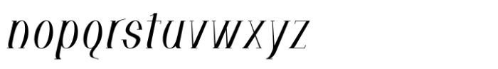 Zest Pro Book Condensed Italic Font LOWERCASE