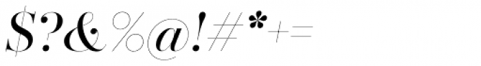 Zesta Italic Font OTHER CHARS