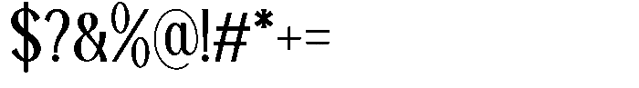 Zestiar Regular Font OTHER CHARS