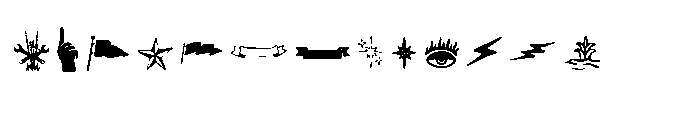 Zesty Spirit High Zesty Spirit Dingbats Regular Font LOWERCASE