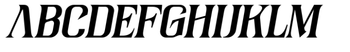 Zevant Italic Font UPPERCASE