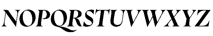 Zenith DisplayBoldItalic Font UPPERCASE