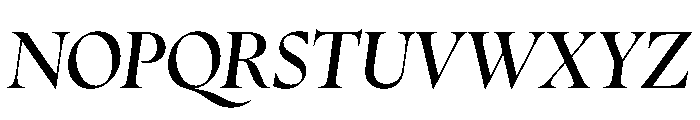 Zenith DisplayBookItalic Font UPPERCASE