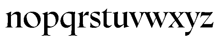 Zenith DisplayBook Font LOWERCASE