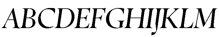 Zenith DisplayItalic Font UPPERCASE