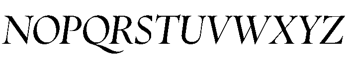 Zenith DisplayItalic Font UPPERCASE