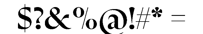 Zenith DisplayMedium Font OTHER CHARS