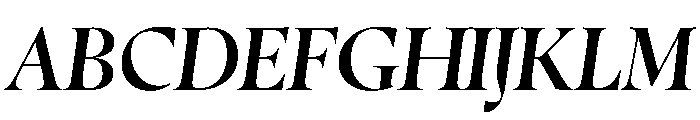 Zenith DisplayMediumItalic Font UPPERCASE