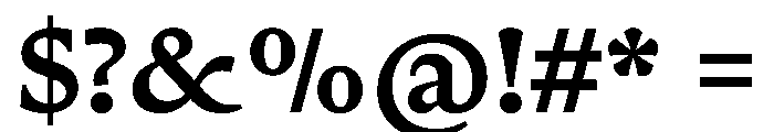 Zenith TextBold Font OTHER CHARS
