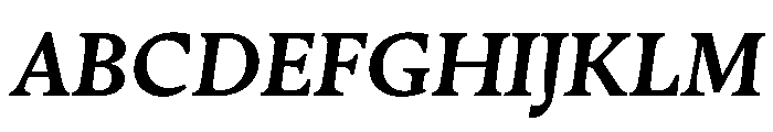 Zenith TextBoldItalic Font UPPERCASE