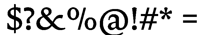 Zenith TextBook Font OTHER CHARS