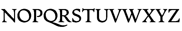 Zenith TextBook Font UPPERCASE