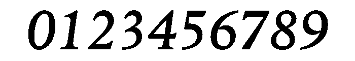 Zenith TextBookItalic Font OTHER CHARS