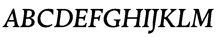 Zenith TextBookItalic Font UPPERCASE