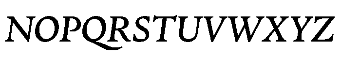 Zenith TextBookItalic Font UPPERCASE