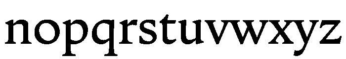 Zenith TextBook Font LOWERCASE
